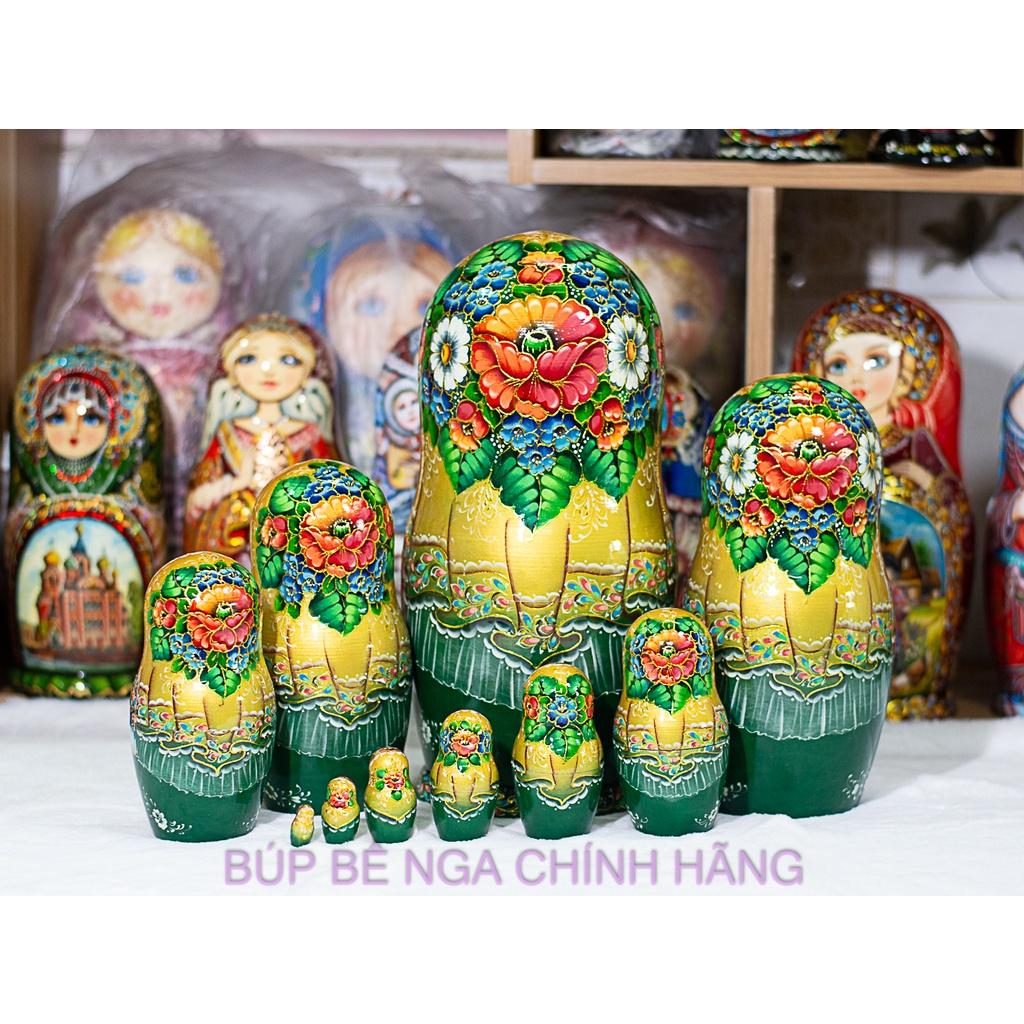 BỘ BÚP BÊ NGA CAO CẤP 10 LỚP 26CM HOA VĂN "CHUYỆN CỔ TÍCH VUA SALTAN" CCUWJC ĐẸP MẮT, SANG TRỌNG VÀ ĐỘC ĐÁO