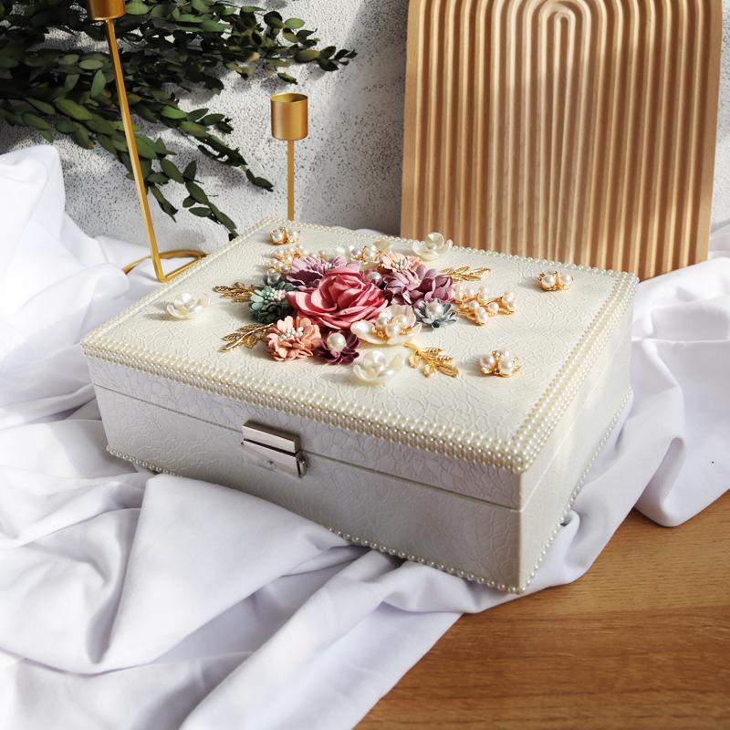 Giá thấp nhất phong cách cổ điển khóa nhiều lớp hộp đựng trang sức bông tai bằng gỗ bông tai dung lượng lớn hộp đựng trang sức hộp đựng trang sức quà tặng
