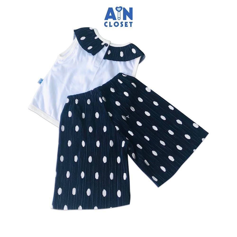 Bộ quần áo lửng bé gái Họa tiết Bi xanh đen quần ngố - AICDBGGPYBPZ - AIN Closet