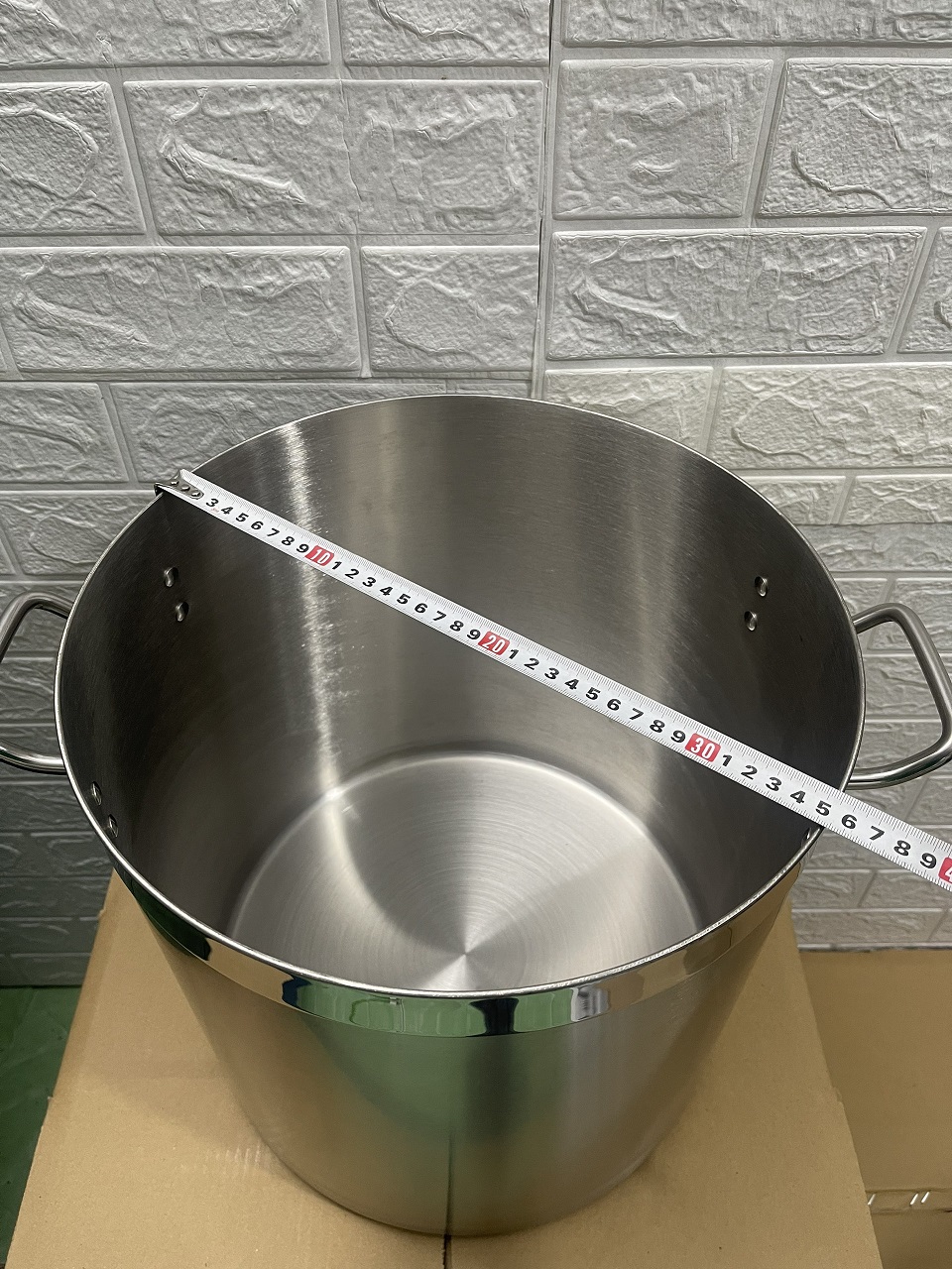 Nồi Inox 2 Quai Cao Cấp 3 Đáy _ Dung Tích: 34Lít _