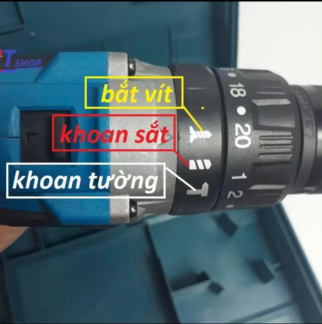 ( BẢN MỚI 2023 ) Thân máy khoan pin MA.Kl.TA 199V không chổi than - Động Cơ Từ 3 chức năng có búa