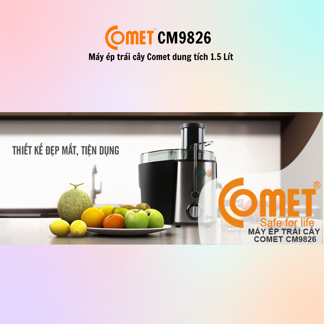 Máy Ép Trái Cây Comet CM9826 (400W) - Hàng chính hãng - Bảo Hành 12 Tháng