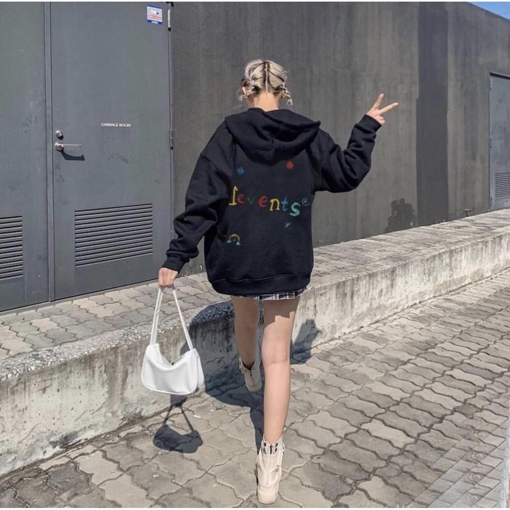 Áo khoác nỉ form rộng unisex nam nữ - vải nỉ lót bông