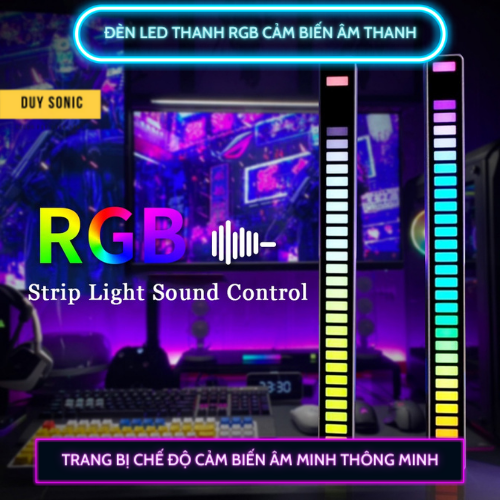 Led thanh RGB 32bit, Đèn led RGB cảm biến âm thanh thông minh nháy theo nhạc