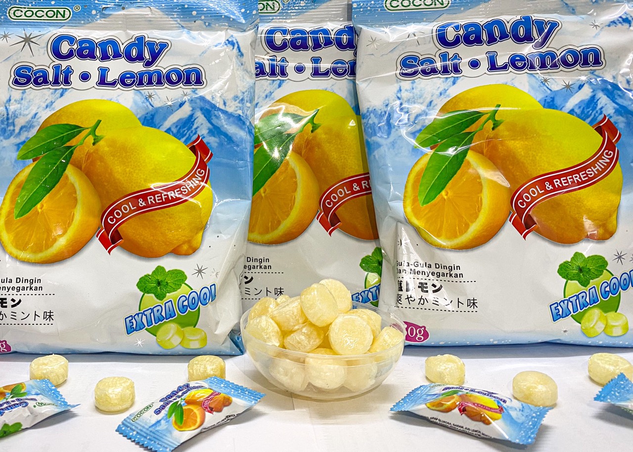 KẸO CHANH MUỐI BẠC HÀ - COCON MENTHOL LEMON SALT CANDY (Gói 150gr)