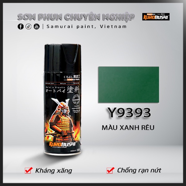 Sơn Samurai - Màu xanh rêu Y9393 (400 ml)