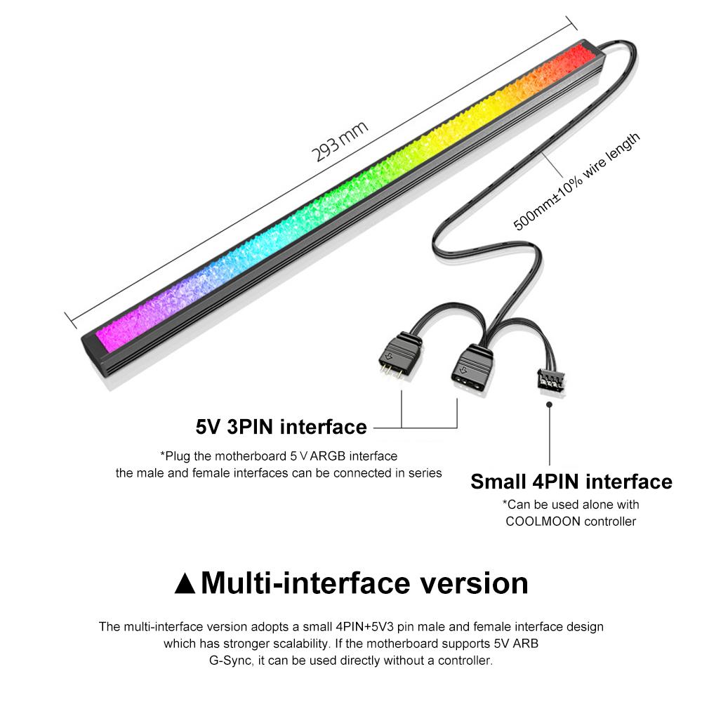 Thanh ánh sáng kim cương RGB Khung khung thanh trang trí thanh đèn LED Ánh sáng ma thuật đồng bộ thanh cứng từ tính