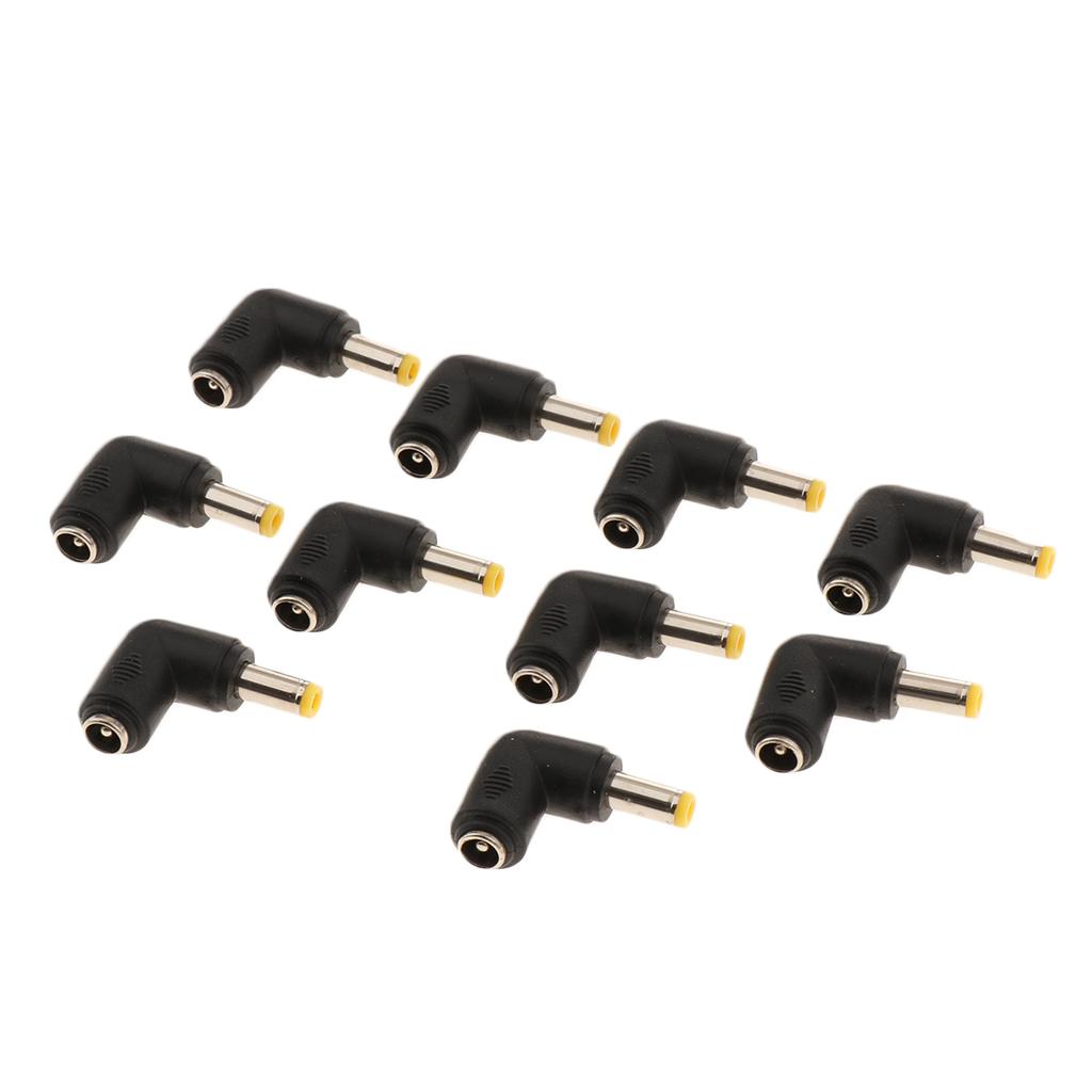 Right Angle Female DC Power Plug Adapter Cordless, 10 Pack DC