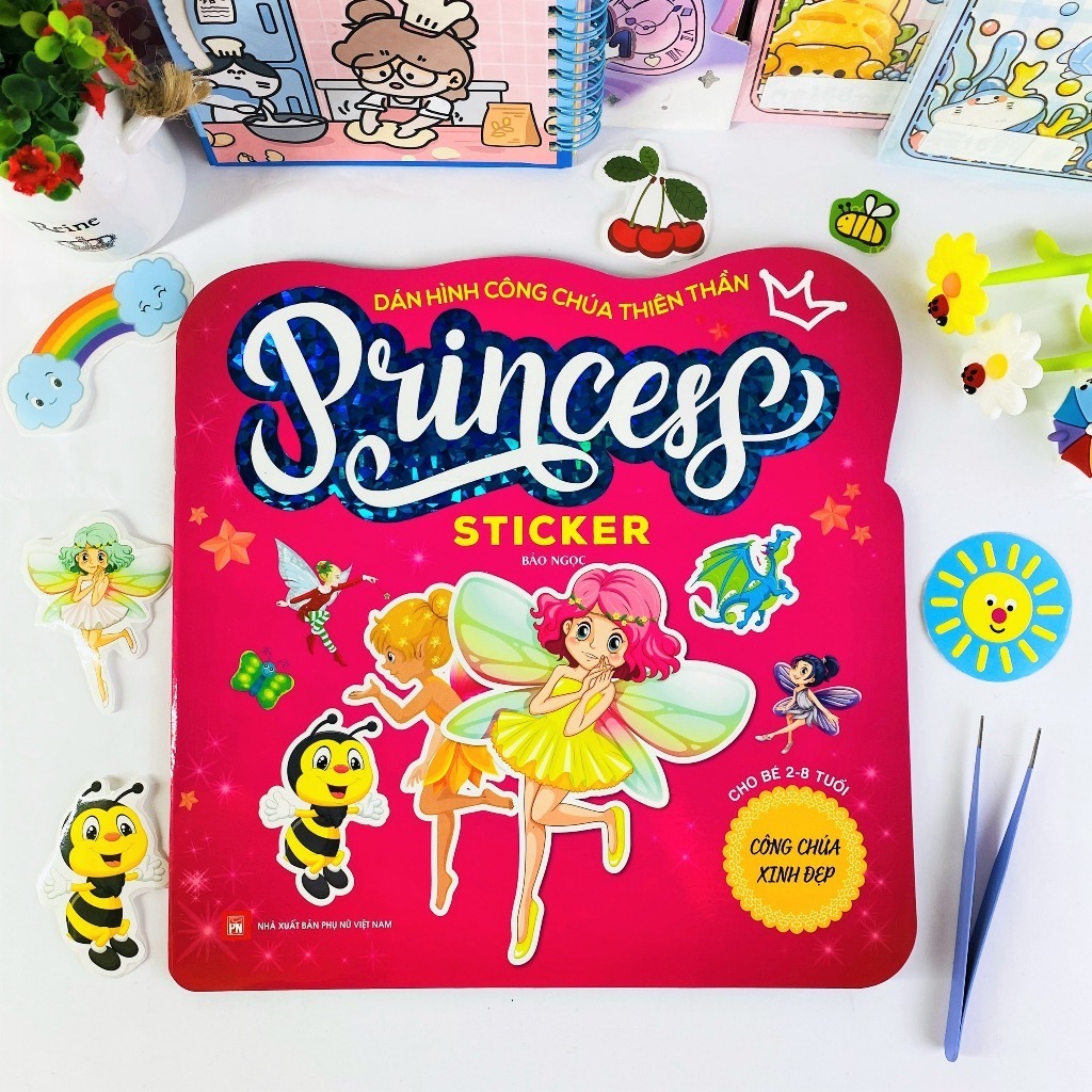 Sách - Dán hình Công Chúa Thiên Thần - Princess Sticker - Ndbooks