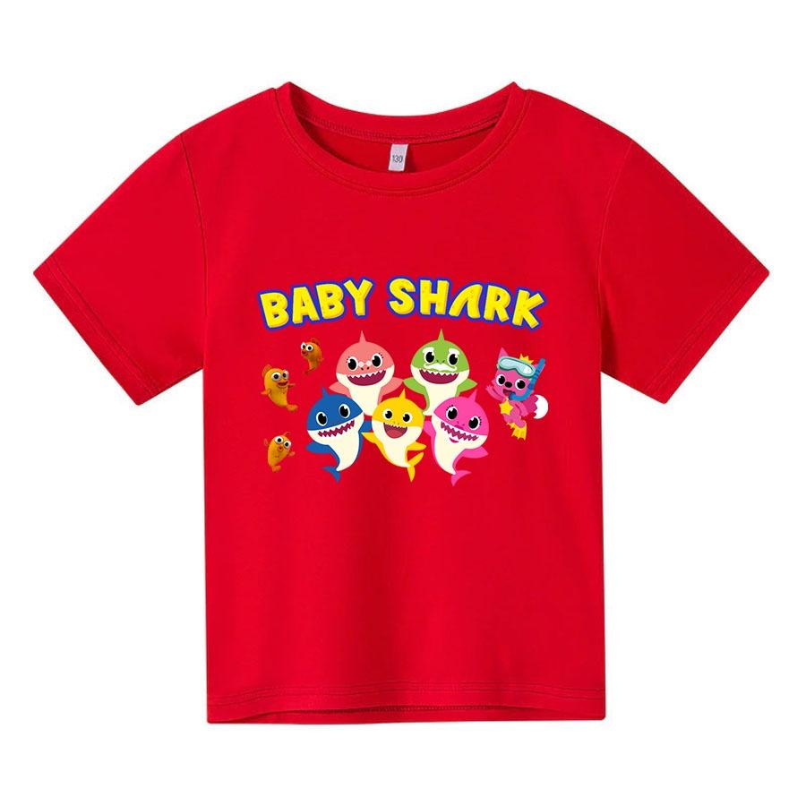 Áo thun cho bé BABY SHARK, 4 màu, có size người lớn, áo thun trẻ em Anam Store