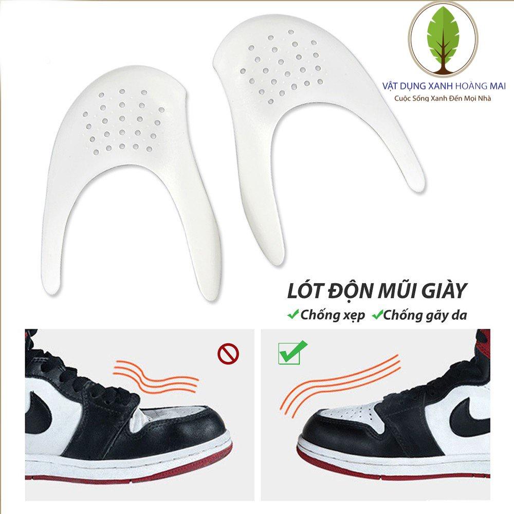 Miếng độn mũi giày, Cặp Sneaker Shield, chống nứt da, gãy xẹp và giữ dáng căng phồng nhựa mềm siêu bền