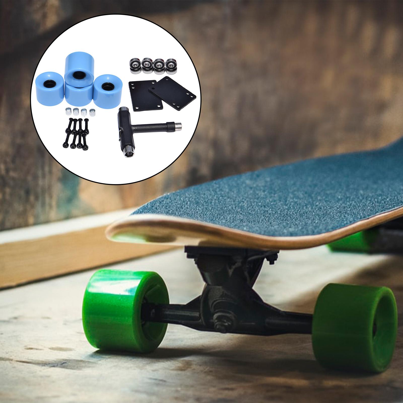 4x 78A Skateboard Wheels Replacement 60X45mm Longboard Roller Parts