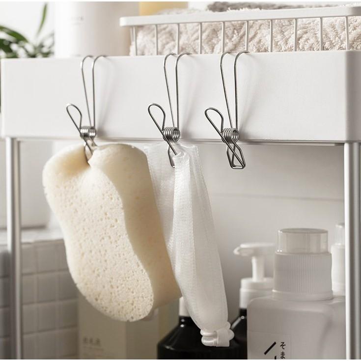 Móc Kẹp Treo Đồ Inox Đa Năng Phơi Quần Áo Chống Gió Bằng Thép Không Gỉ Đa Năng
