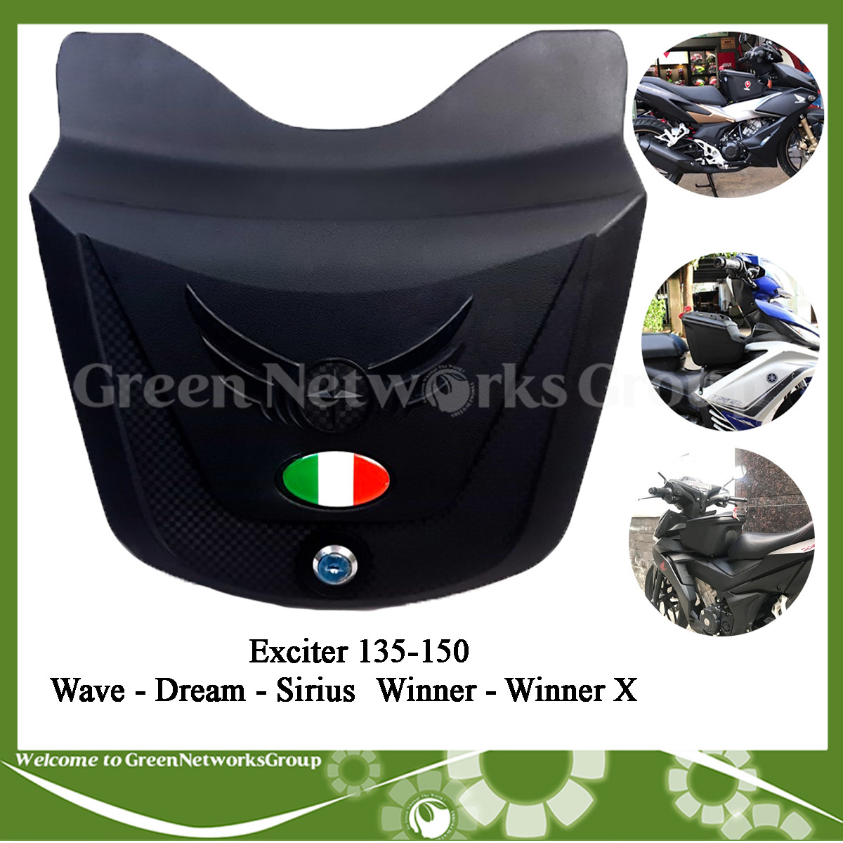 Thùng giữa lắp các loại xe Winner X Winner V1 Exciter 150 135 Wave Dream Sirius Green Networks Group