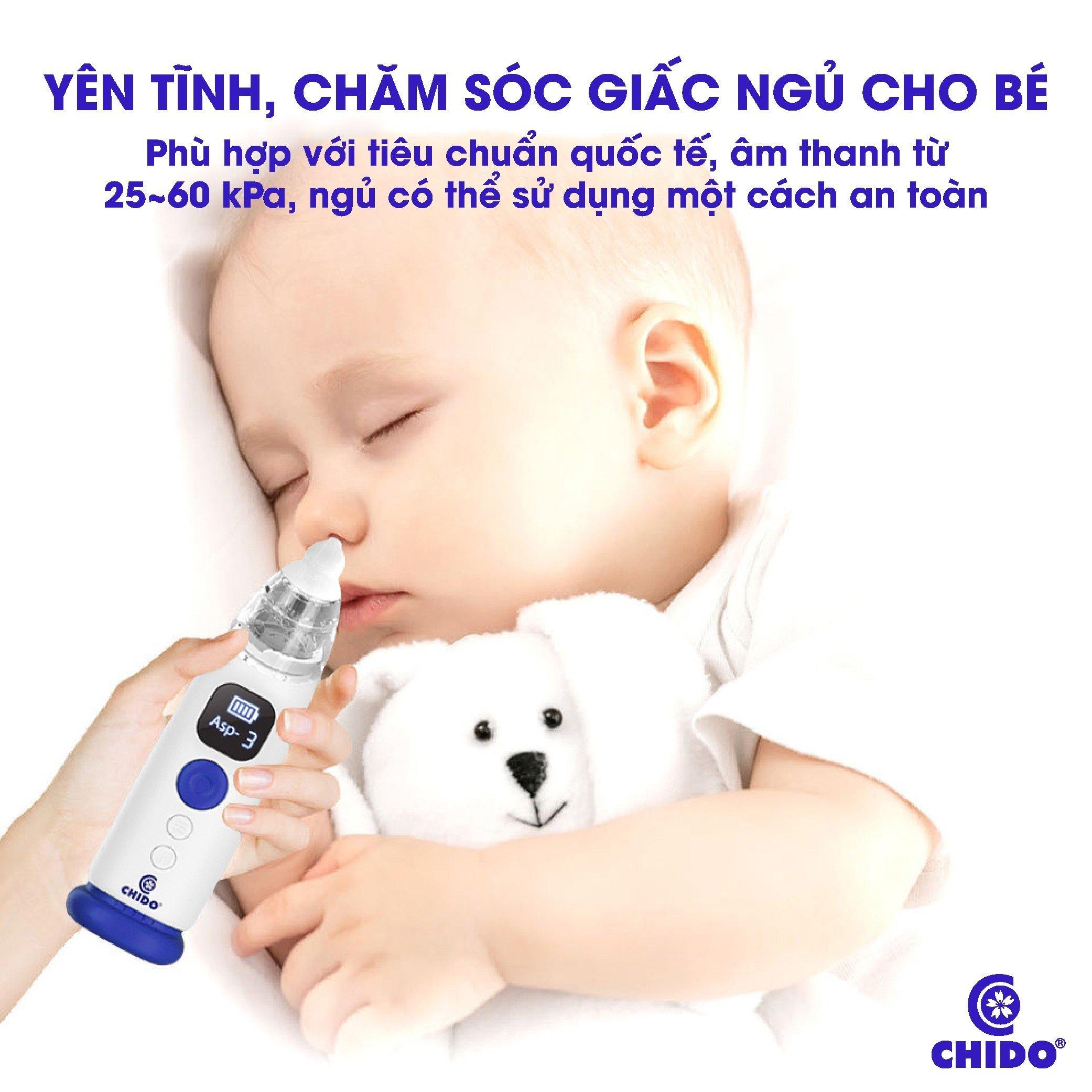 Máy Hút Mũi CHIDO 3 Cấp Độ, Hút Tự Động, Phát Nhạc, Công Nghệ Nhật Bản