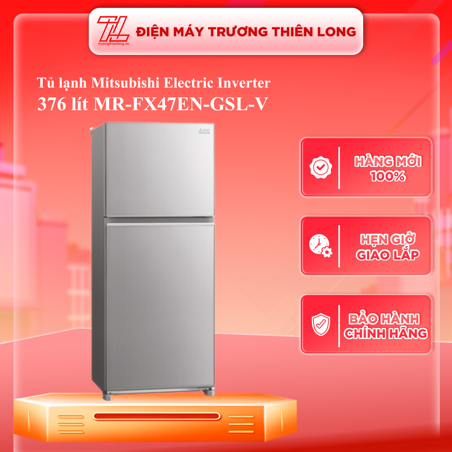 Tủ lạnh Mitsubishi Electric Inverter 376 lít MR-FX47EN-GSL - HÀNG CHÍNH HÃNG - CHỈ GIAO hcm