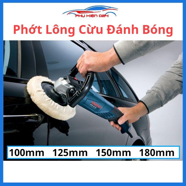 Phớt lông cừu đánh bóng ô tô xe máy đủ kích thước từ 100mm/125mm/150mm/180mm