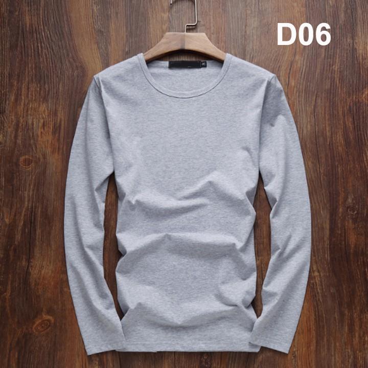 Áo thun nam tay dài cổ tròn, chất cotton 100% , áo dài tay nhiều màu dáng ôm thời trang