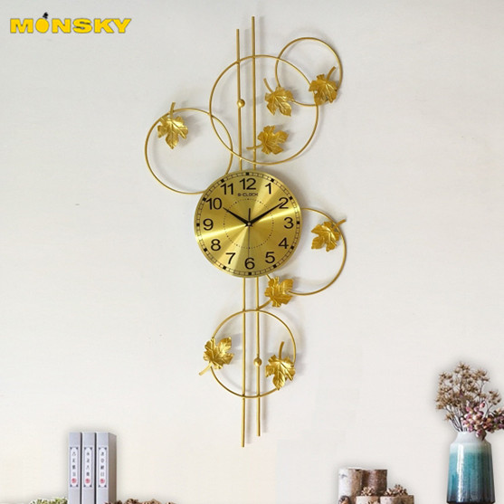 Đồng hồ treo tường MONSKY GCLOCK loại to KT 100X48 (cm) cao cấp làm từ kim loại sơn tĩnh điện chạy máy kim trôi chuẩn (2015)