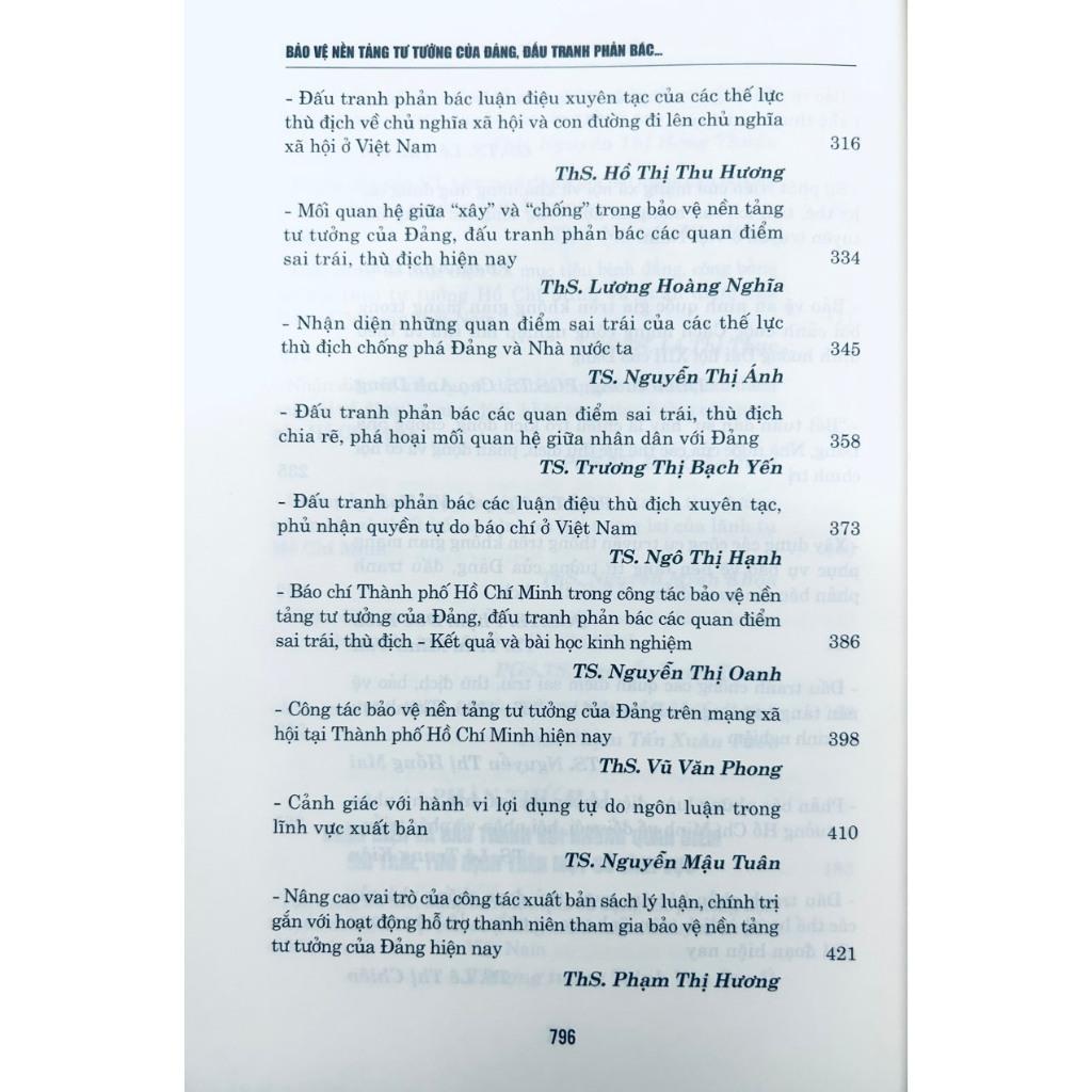 Sách - Bảo Vệ Nền Tảng Tư Tưởng Của Đảng, Đấu Tranh Phản Bác Các Quan Điểm Sai Trái, Thù Địch Trong Tình Hình Mới - NXB Chính Trị Quốc Gia