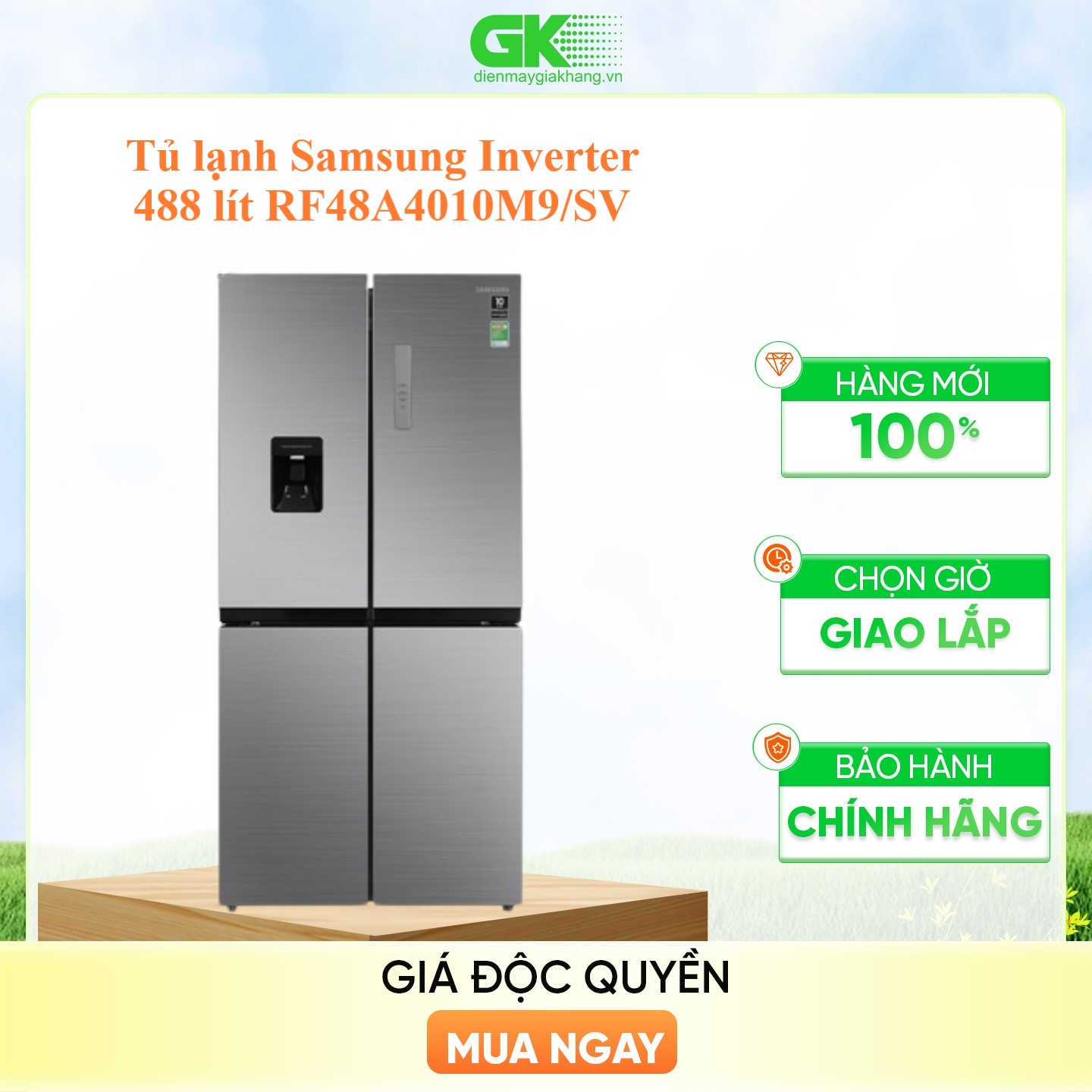 Tủ Lạnh Samsung Inverter 488L RF48A4010M9/SV - Hàng Chính Hãng
