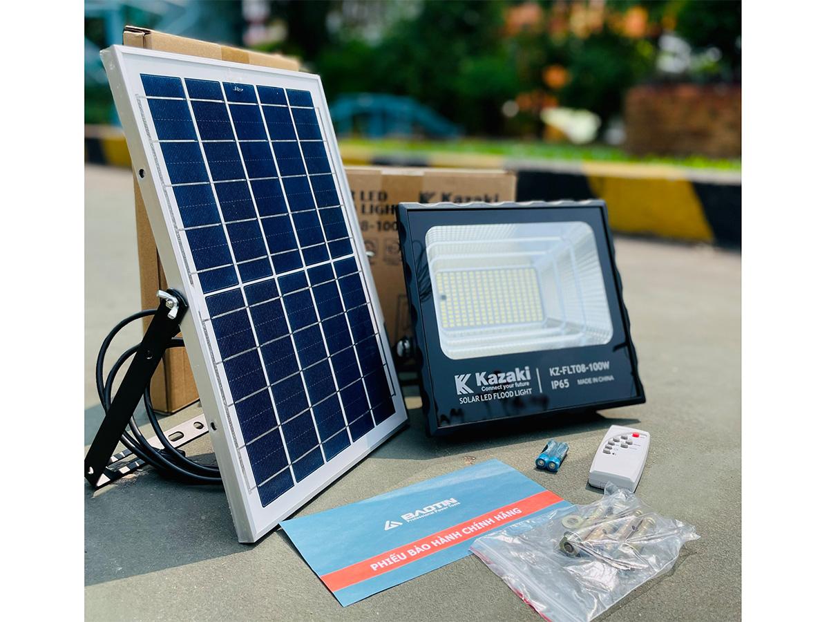 ĐÈN NĂNG LƯƠNG MẶT TRỜI KAZAKI KZ-FLT08-100W- HÀNG CHÍNH HÃNG