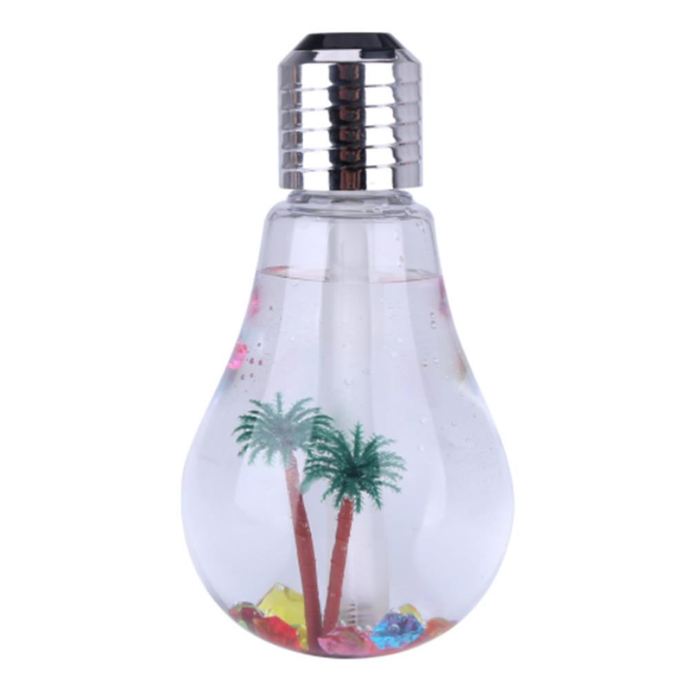 Di Động USB Để Bàn Bóng Đèn Máy Tạo Độ Ẩm Không Khí, siêu Âm Thanh Máy Phun Sương Tạo Độ Ẩm Trên/Tắt 7 Đèn LED Đổi Màu Đèn Chiếu Sáng Ban Đêm Cho Nhà Văn Phòng