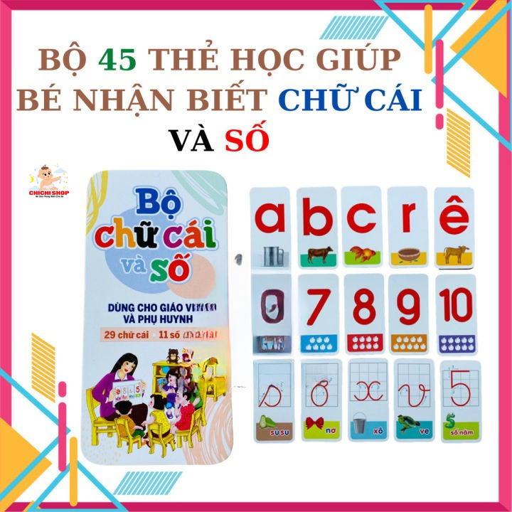 Flash Card, Thẻ Học Thông Minh Giúp Bé Nhận Biết Chữ Cái Và Số Đếm Loại Mới