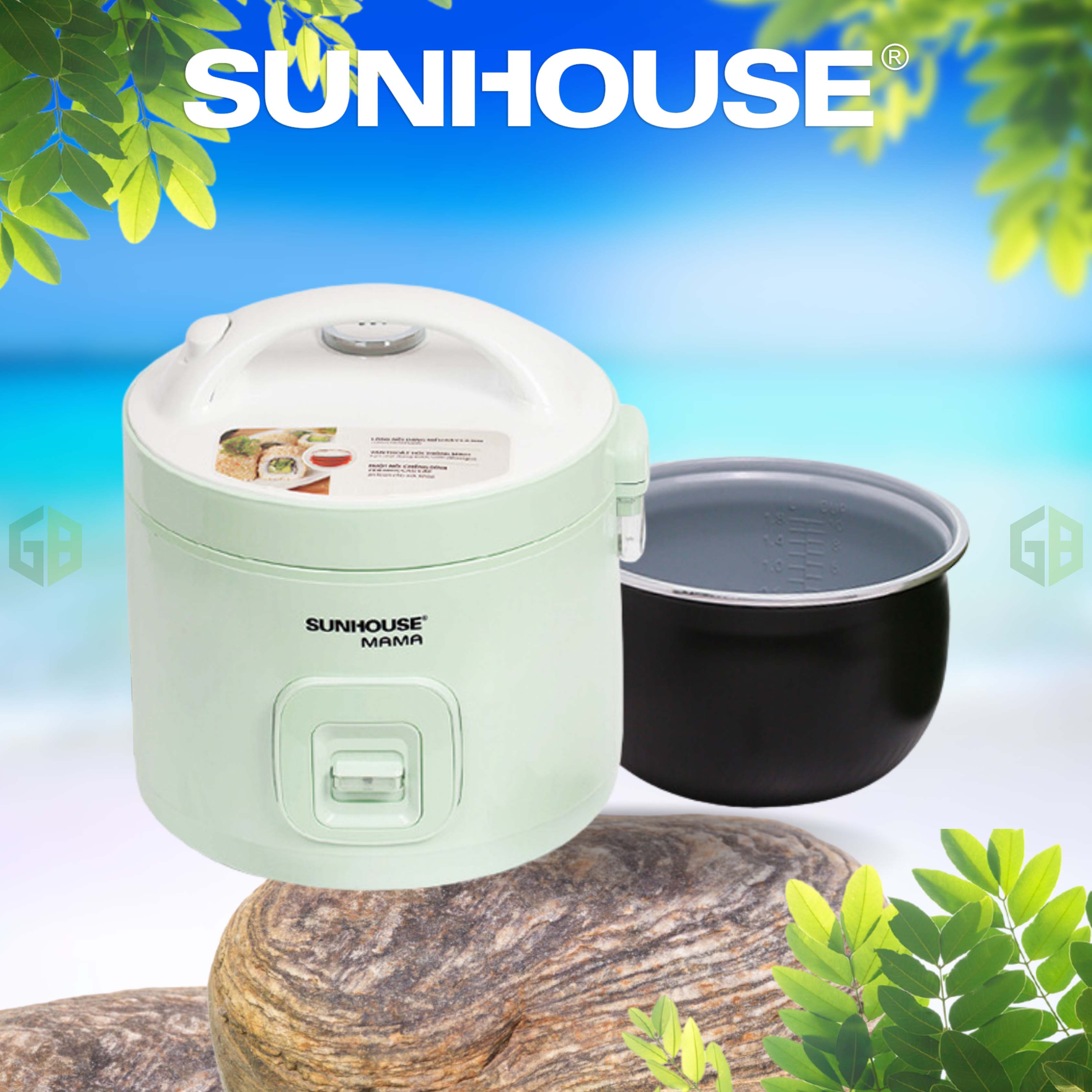 Nồi Cơm Điện Nắp Gài Sunhouse MaMa SHD8665B (1.8 Lít) - Hàng Chính Hãng