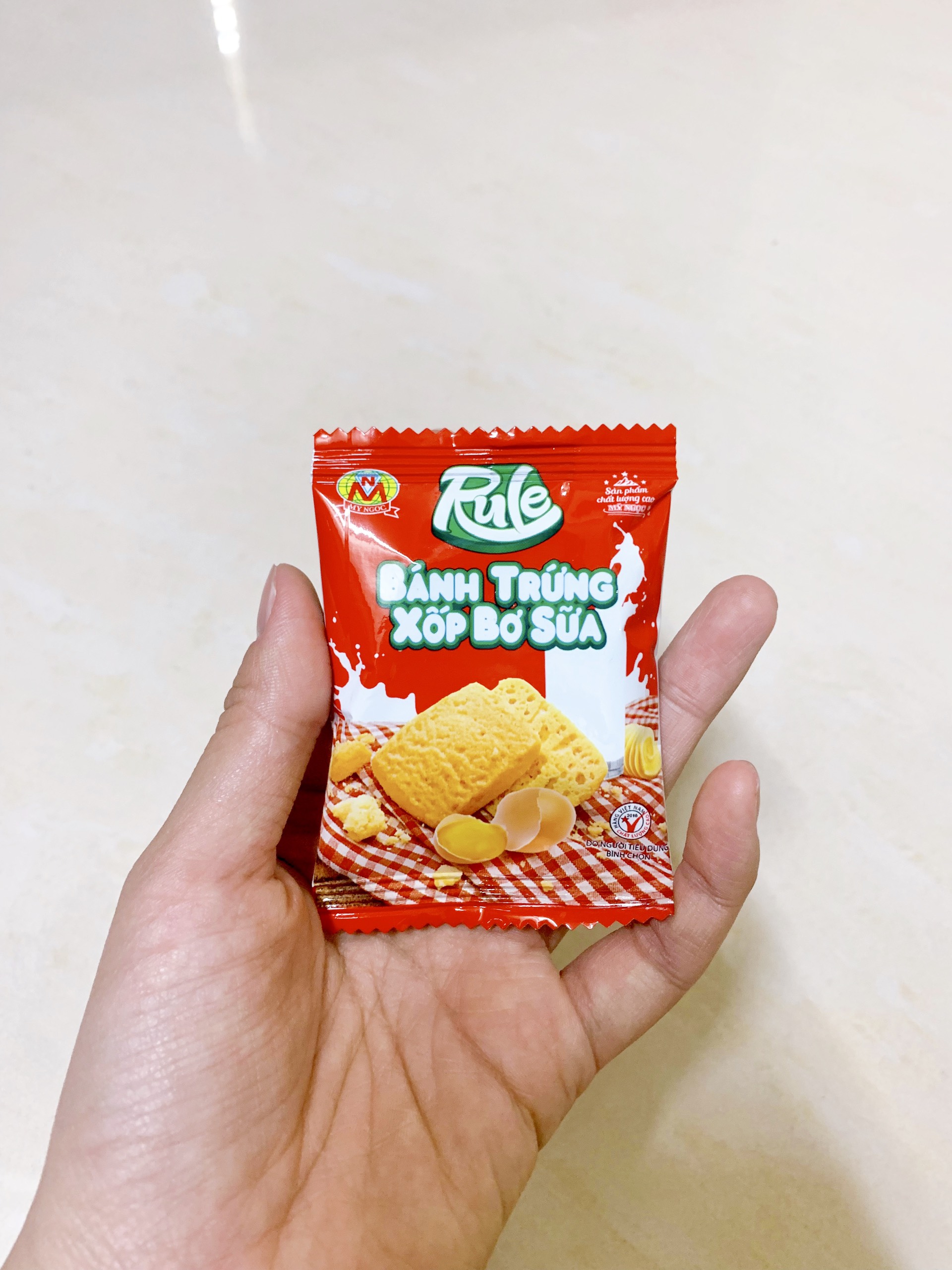 Rule _ Túi 500g Bánh Trứng Xốp BƠ SỮA và CHÀ BÔNG GÀ