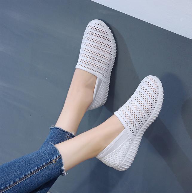 Giày Slip-On Nữ 3Fashion Shop Vải Len Móc Chắc Chắn Lạ Mắt - 3165