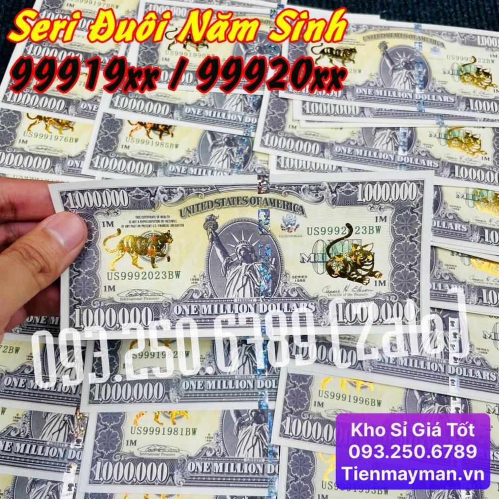 SERI NĂM SINH Tiền 1 Triệu USD Con Mèo May Mắn Lưu Niệm Lì Xì Tết Quý Mão, có Bảo An, tặng bao lì xì , Lì Xì Tết