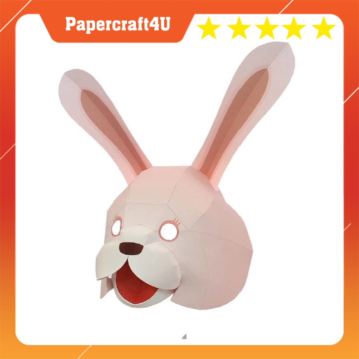 Mô hình giấy 3D Lễ hội Halooween Mặt nạ Hóa trang Rabbit