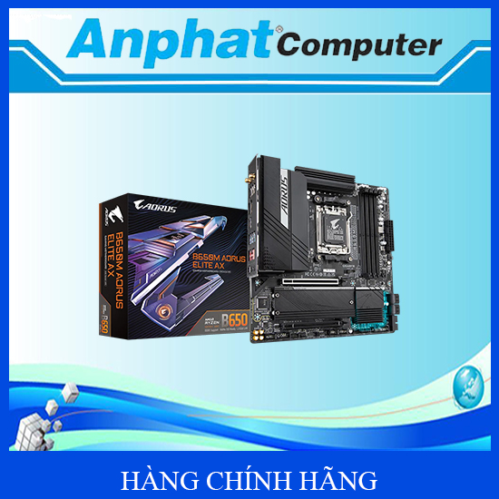 Mainboard Gigabyte B650M AORUS ELITE AX Socket AM5 - Hàng Chính Hãng