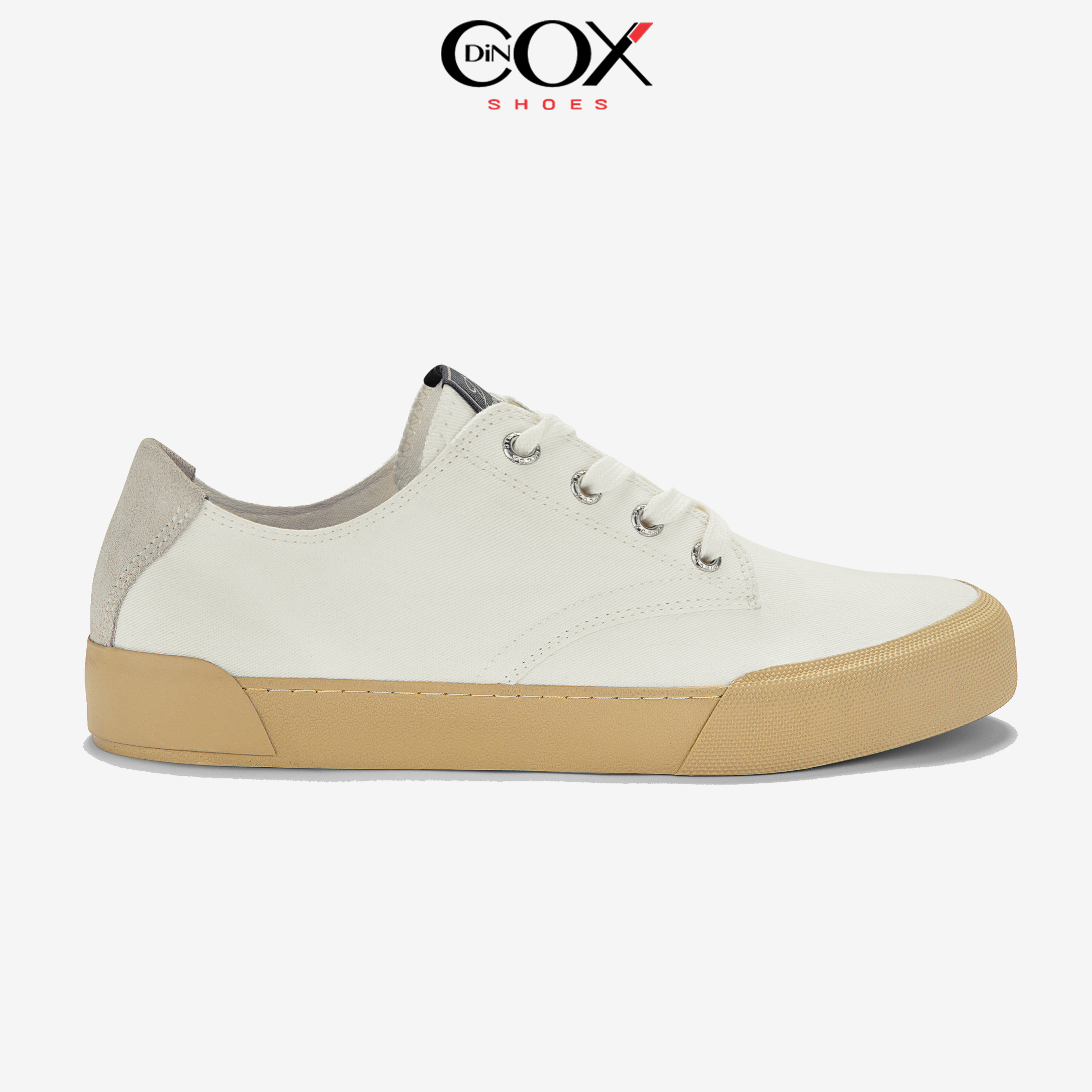 Giày Sneaker Vải Canvas Nam E22 White  Dincox Shoes