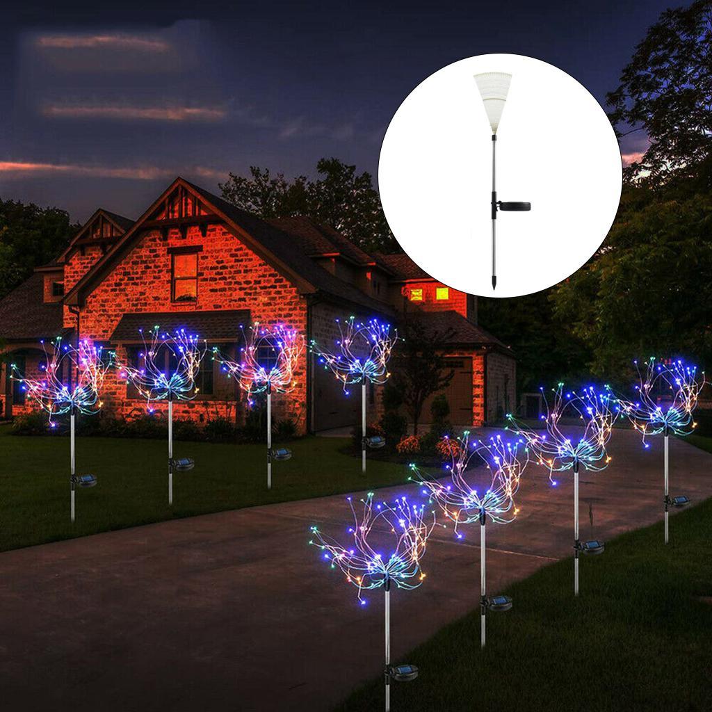 LED Solar Light Lamp Starburst Stake Garden Walkway Outdoor
