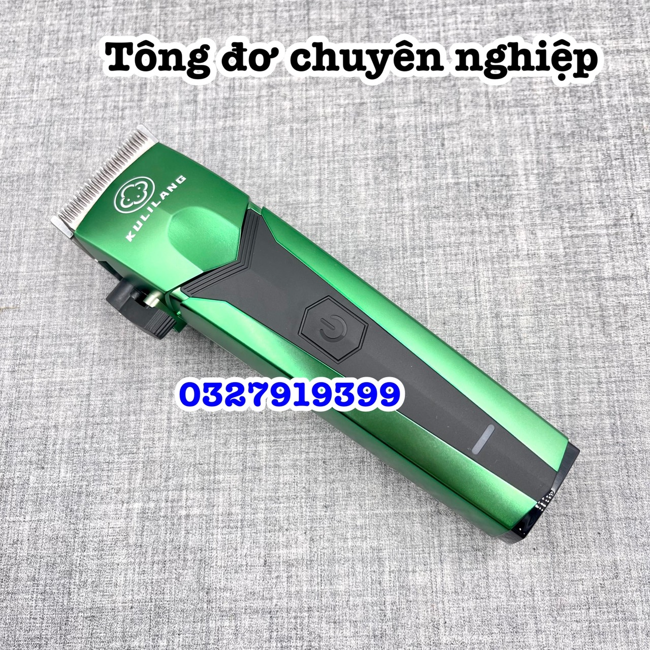 Tông đơ cắt tóc chuyên nghiệp R66 xanh