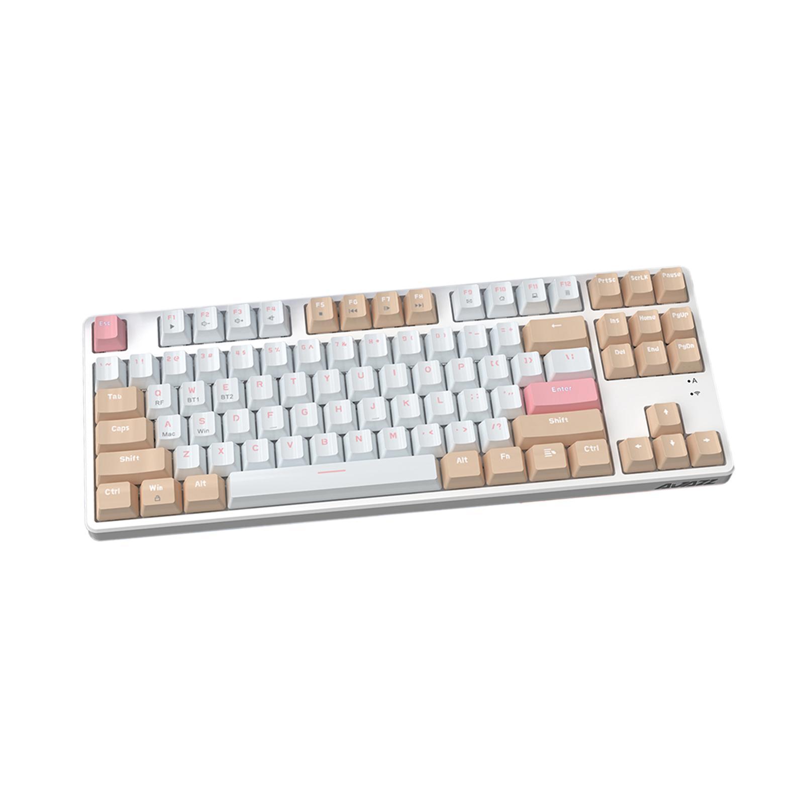AK871 Mechanical Keyboard with A TKL Layout 87 Keys Wireless Office Keyboard