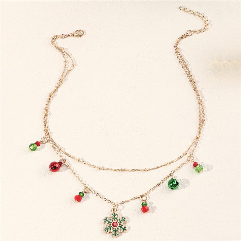 Nhiều Màu Sắc Chuông Cây Giáng Sinh Dây Chuyền Nữ Thời Trang Xương Đòn Collier Vòng Cổ Trang Sức Xmas Quà Tặng Năm Mới