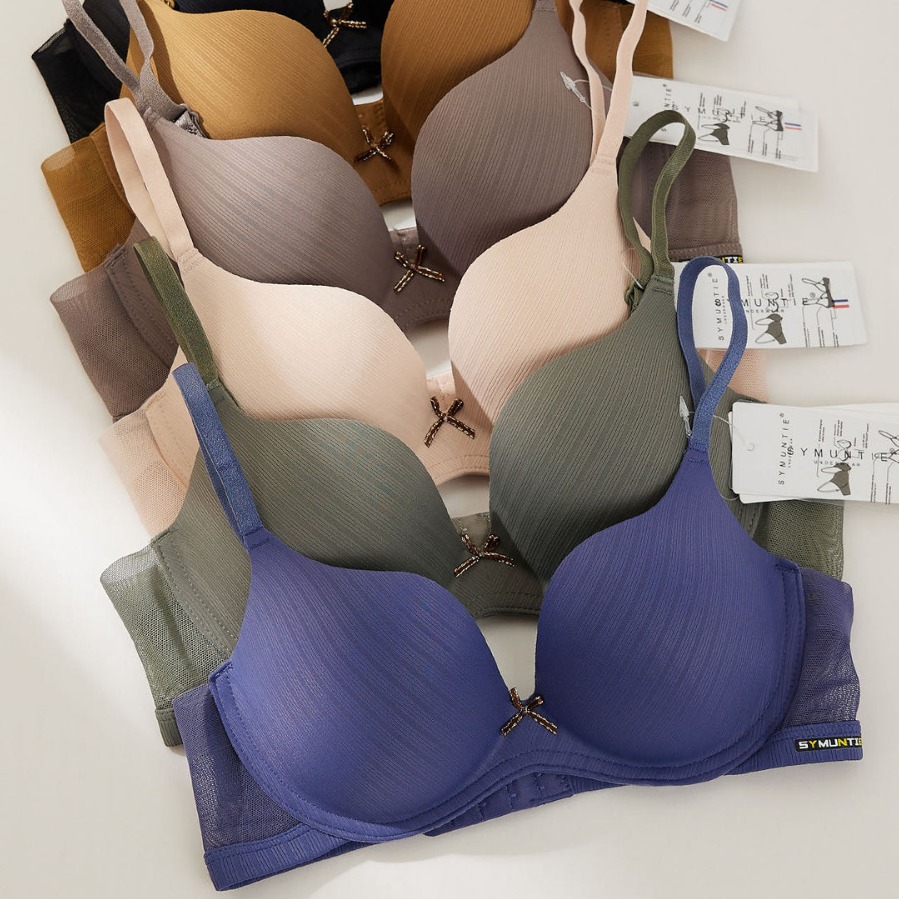 Áo Lót Nữ Su Đúc Không Gọng Kẻ Sọc Nâng Ôm Trọn Ngực S26