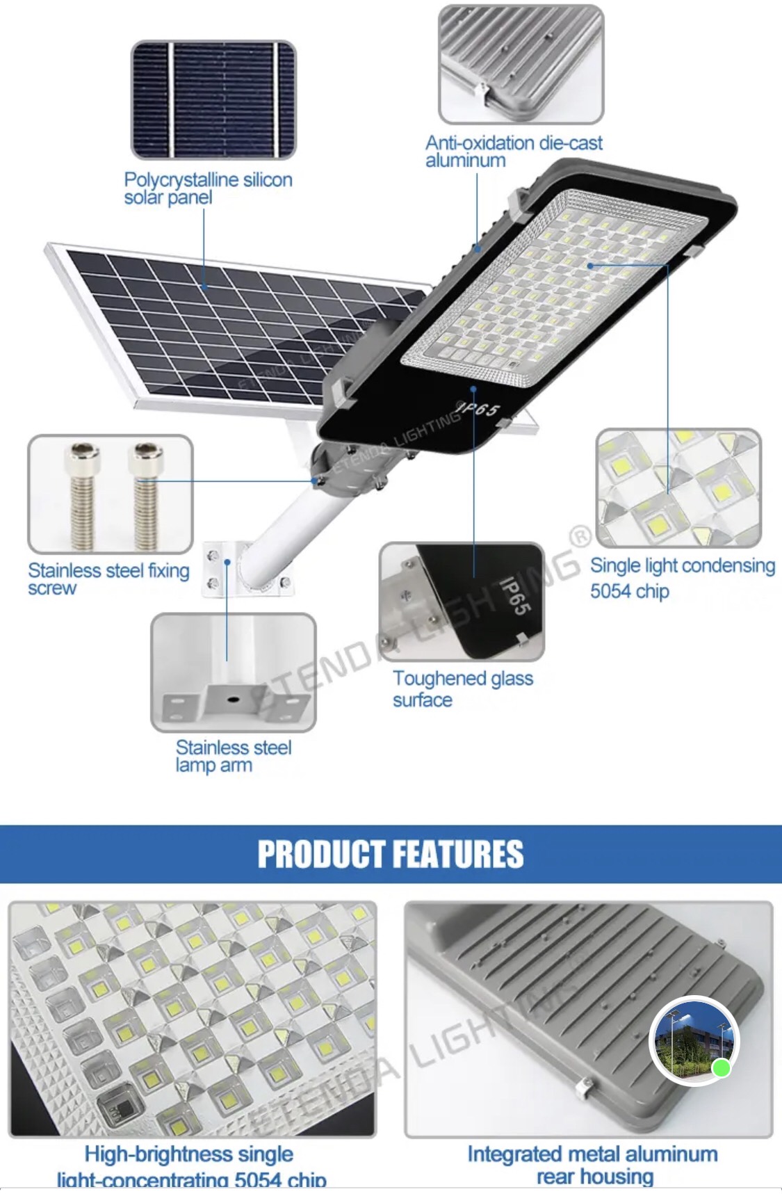 ĐÈN NĂNG LƯỢNG MẶT TRỜI 300W – CHIP LED 5054 THẾ HỆ MỚI SIÊU SÁNG