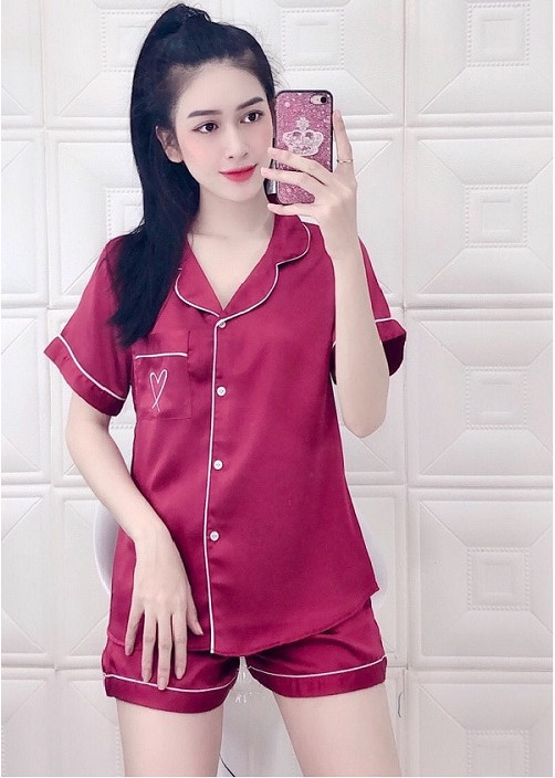 Đồ bộ ngủ Nữ lụa mặc nhà pijama, sang trọng