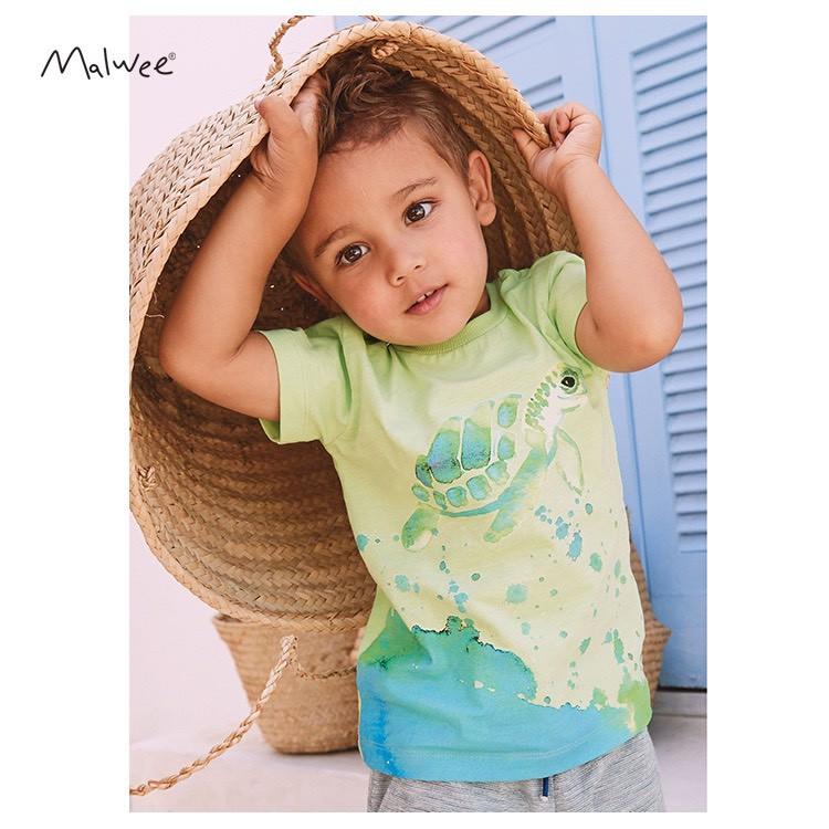 Áo phông bé trai ,Áo thun trẻ em cộc tay chất cotton  Malwee-little maven 10-30kg