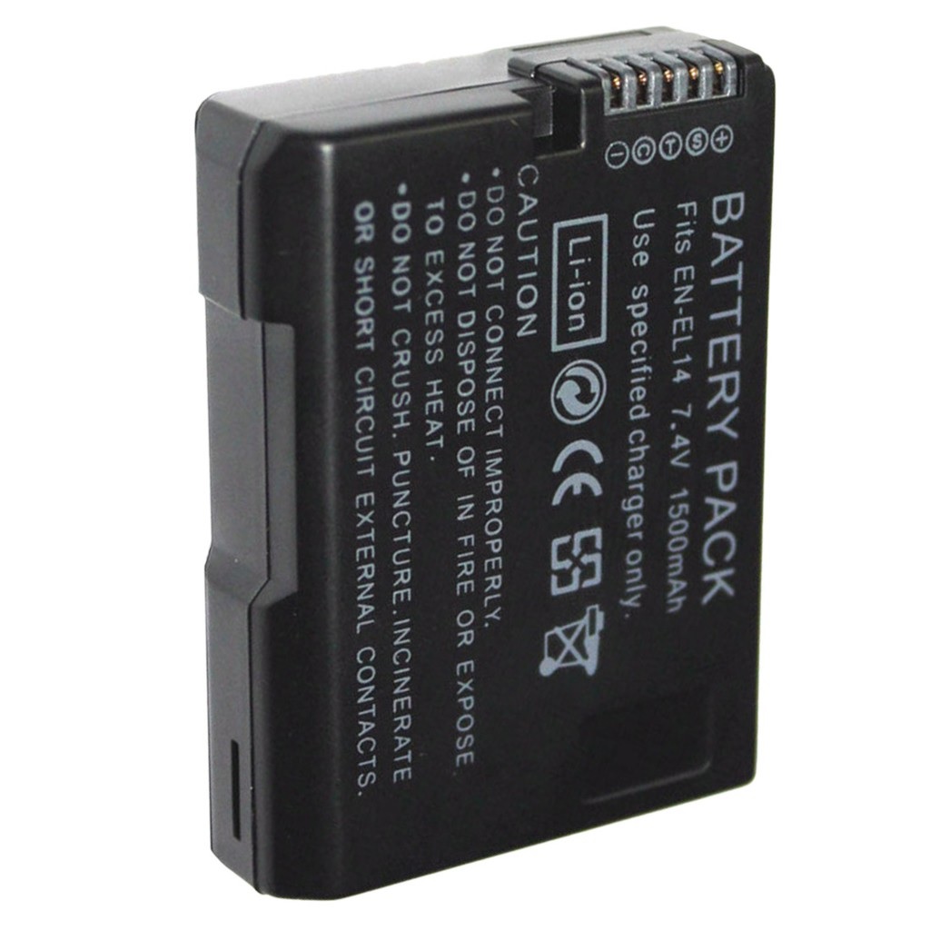 Pin Dành Cho Máy Ảnh Nikon EN-EL14 1500mAh Cao Cấp - Hàng Nhập Khẩu