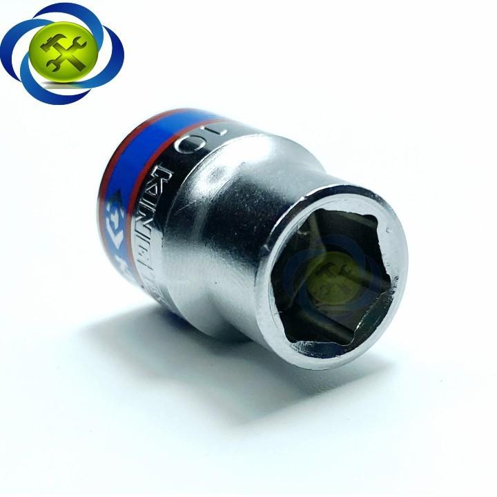 Tuýp 13mm loại 3/8 có 6 cạnh màu trắng loại ngắn Kingtony 333513M