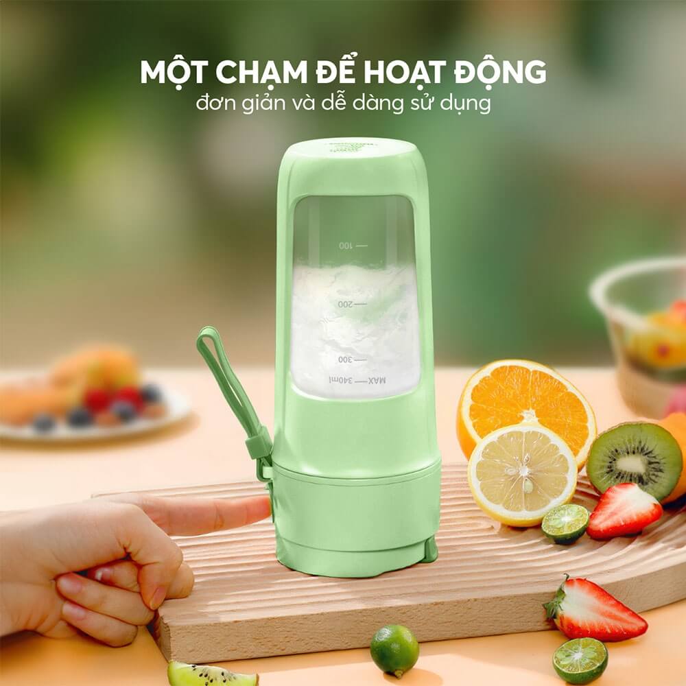 Máy xay sinh tố mini không dây Elmich BLE-3889 BLE-3890 340ml, Hàng chính hãng, chống thấm - JoyMall