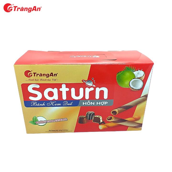 Bánh kem quế Saturn 440g, hỗn hợp sữa dừa và socola, không Cholesterol, thương hiệu Tràng An