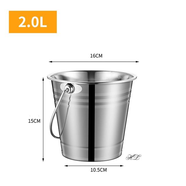 Xô đá Inox 1.5L - 2L - 2.5L Inox304 Decor | XÔ ĐÁ INOX CÓ QUAI