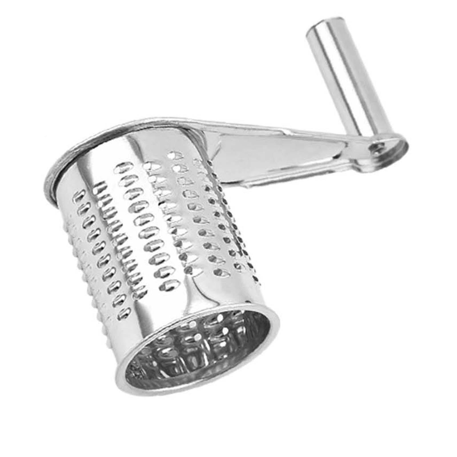 Rotary Shredder Cutter Stainless Steel with Drum Blade Hand Cranked Handheld Cheese Cutter for Spice Vegetables