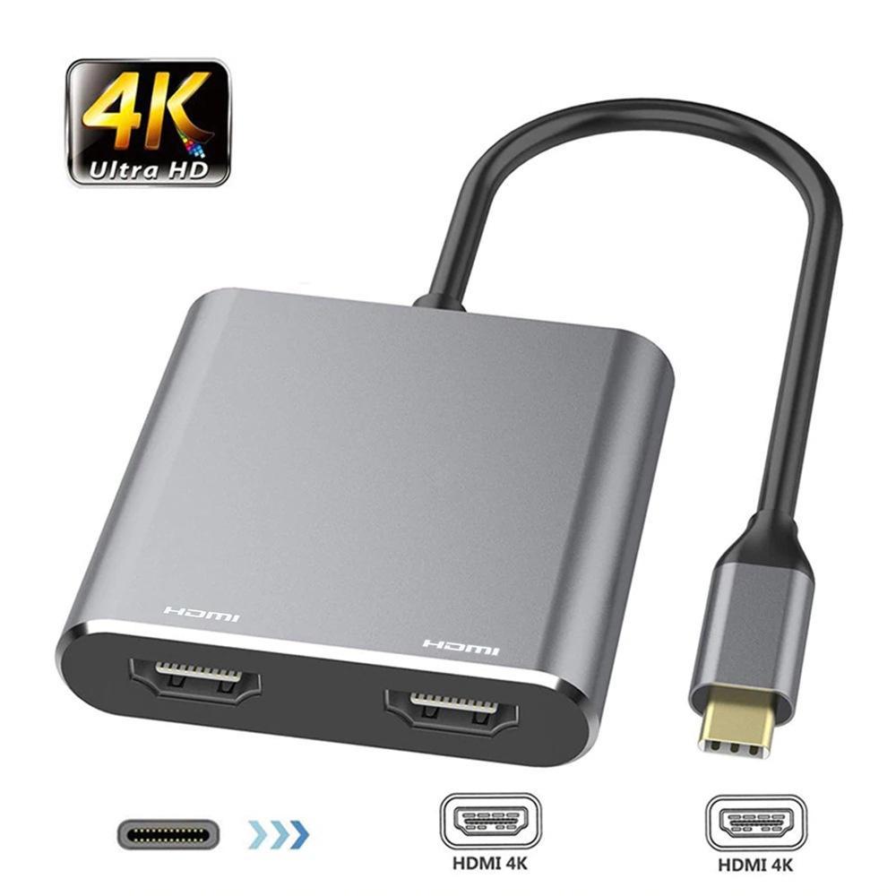 Hub Chuyển Đổi Type C Sang HDMI 2 Trong 1 4K Chuyên Dụng Cho Macbook Laptop Điện Thoại